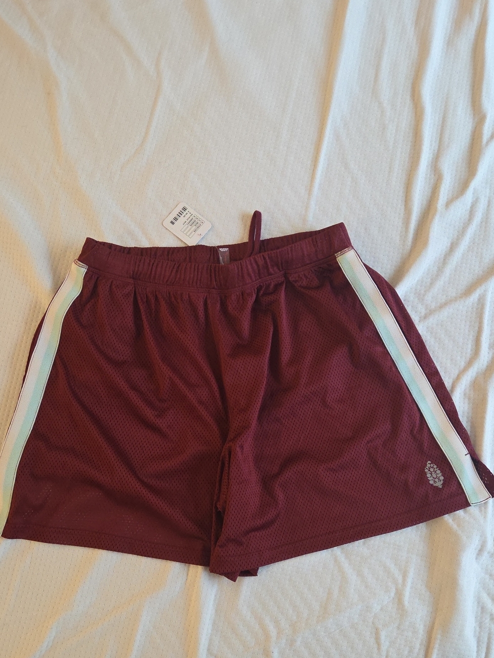 Free People Athletic Mesh Shorts with Contrast Side Stripes
